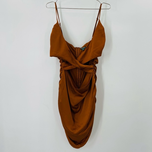 wild fable Dresses & Skirts - Wild Fable Sleeveless Cut Out Mini Ruched Dress Bronze